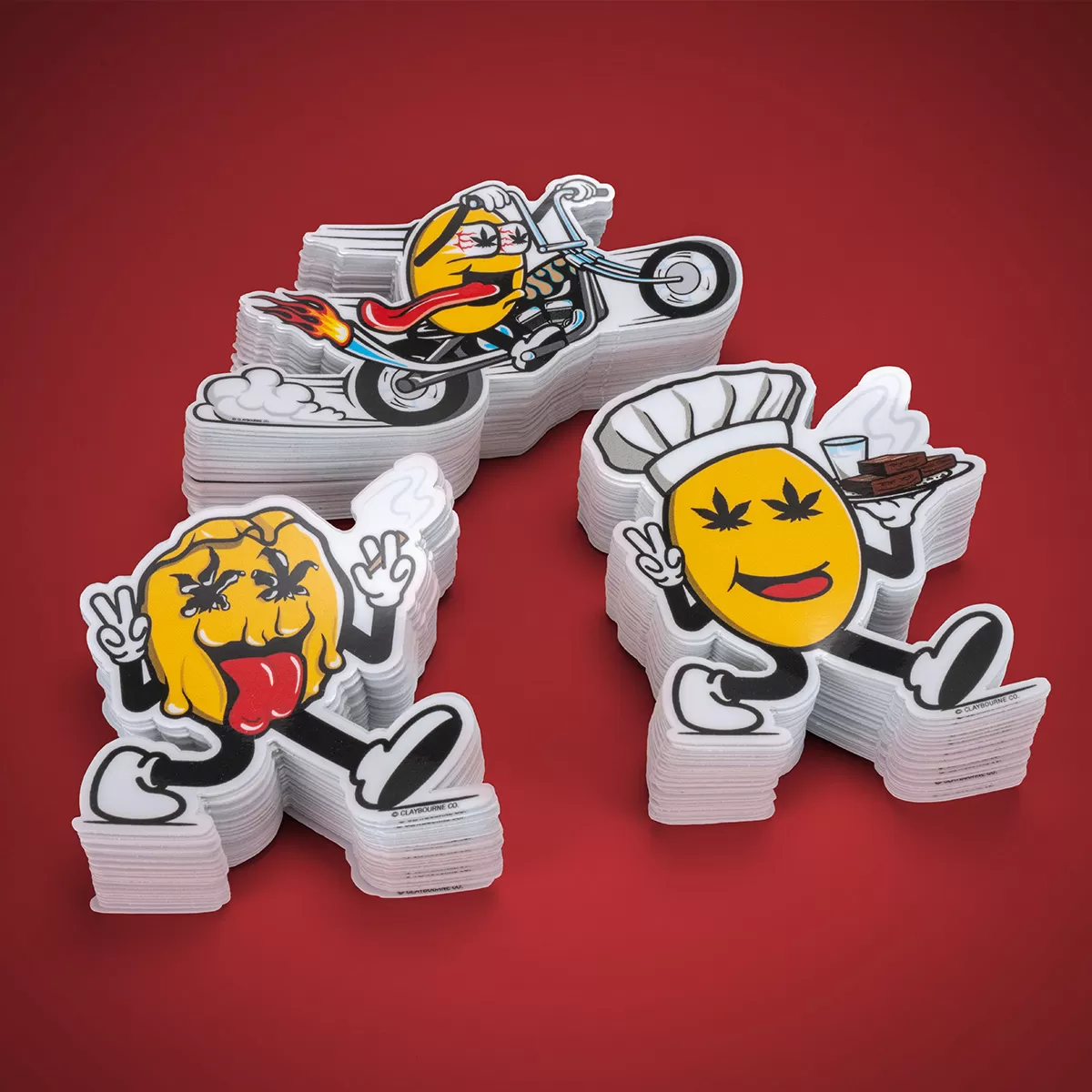 Custom Shape Stickers: Claybourne Variety Pack